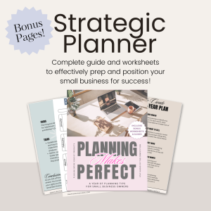 Planning Makes Perfect - strategic planner for custom product-based businesses